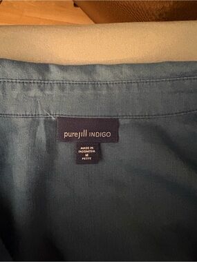 J. Jill PureJill Indigo Lightweight Indigo Blue Blouse